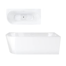 Wanna narożna przyścienna 160 cm Intero V240 Corsan Prawa