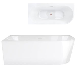 Wanna narożna przyścienna 150 cm Intero V240 Corsan Lewa