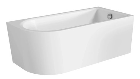 Wanna przyścienna napełniana przez przelew Jollin A-Line Besco 160 cm Prawa