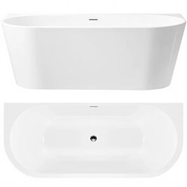 Wanna przyścienna z akrylu 160 cm Capri Rea