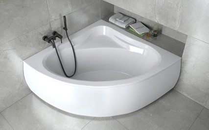 Śnieżnobiała wanna akrylowa Mia 140 cm