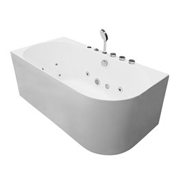Wanna z hydromasażem przyścienna narożna 150X75X59 cm MO-18043L LEWA