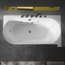 Wanna z hydromasażem przyścienna narożna 150X75X59 cm MO-18043P PRAWA zdjęcie 6