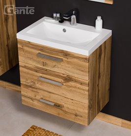 Szafka łazienkowa wisząca z umywalką 60/39/3 seria Fokus NE