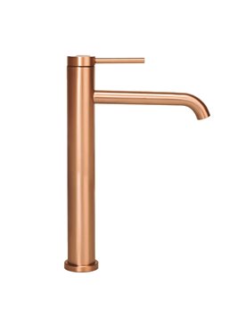 Miedź szczotkowana bateria umywalkowa wysoka Clif Rea