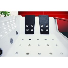 Wanna z hydromasażem prostokątna podgrzewacz wody 180x120 cm Imperia 610