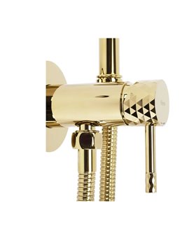 Bateria bidetowa Rea Lungo Diamond złota