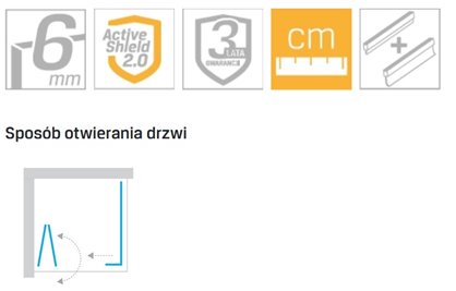 Kabina prysznicowa 100x80 lewa K-0376 New Soleo New Trendy