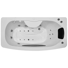 Biała prostokątna kabino wanna z hydromasażem 145x85 cm MO-09944A-145B