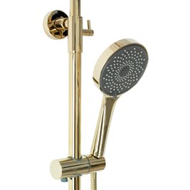 Złoty zestaw prysznicowy z wylewką Max Rea Gold