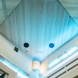 Sauna fińska pięciokątna 5 osobowa wysokotemperaturowa 6W Harvia 150x150 cm Lark4