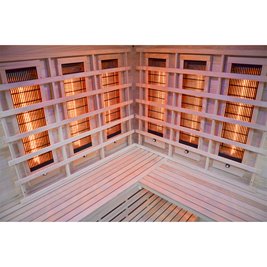 Sauna na podczerwień 5-osobowa 150x150 cm grzejniki kwarcowe i karbonowe Alta4 Infrared