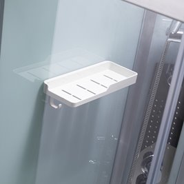 Kabina prysznicowa zabudowana prostokątna profil szczotkowany 100x80 Alma Prawa