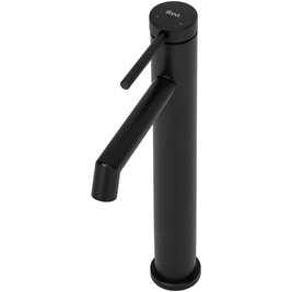 Czarna bateria umywalkowa wysoka Foss Rea