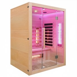 Sauna na podczerwień 4-osobowa 150x120 cm grzejniki kwarcowe i karbonowe Alta3 Infrared