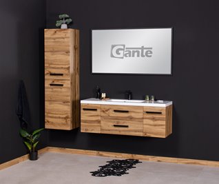 Szafka wisząca z umywalką 120 cm kolor dąb naturalny 39/2 seria Fokus Loft Gante
