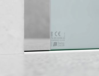 Kabina prysznicowa narożna 110x70 cm szkło 8mm mleczne profile chrom Swiss Liniger