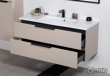 Szafka łazienkowa wisząca z umywalką 120 cm 46/2 Sydney Smooth kolor Macadamia