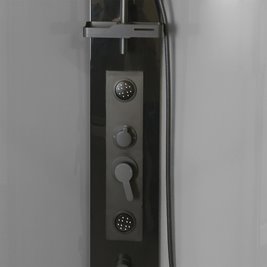 Kabina prysznicowa zabudowana z hydromasażem czarna 90x90 Wega Black Kerra