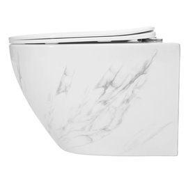 Misa wc wisząca Carlos Rimless Slim Nature Marble Rea