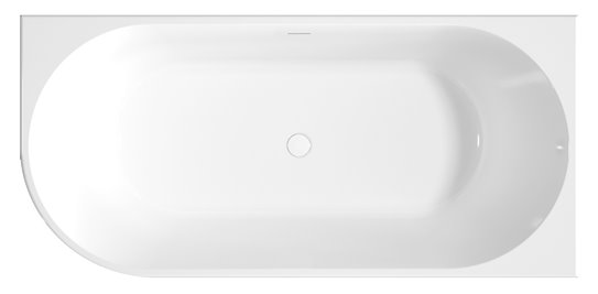 Ryflowana wanna narożna wolnostojąca przyścienna prawa 170 cm Glamour Invena AN-02-12P-M