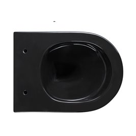 Zestaw podtynkowy stelaż GEBERIT DUOFIX + miska MIZU-BL-GL-RIM-03 + przycisk DELTA 50 czarny mat