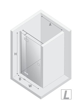 Drzwi prysznicowe uchylne 120 cm lewe EXK-1212 Reflexa New Trend