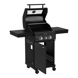 Grill gazowy ZEUS-A kolor czarny ruszt żeliwny moc 8,5 kW + pokrowiec + palnik boczny zdjęcie 2