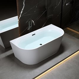 Wanna wolnostojąca przyścienna korek czarny 170 cm Carlo Led Hydrosan