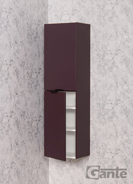 Słupek łazienkowy wiszący burgundowy czarny uchwyt 143,5x40 cm Magnolia Gante