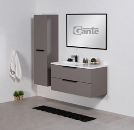 Szafka łazienkowa frezowana wisząca z umywalką 100 cm 46/2 Sydney kolor taupe