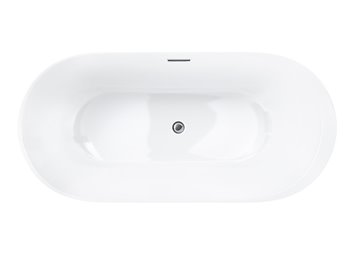 Wanna akrylowa, wolnostojąca Reno Corsan 170 cm korek klik-klak chrom