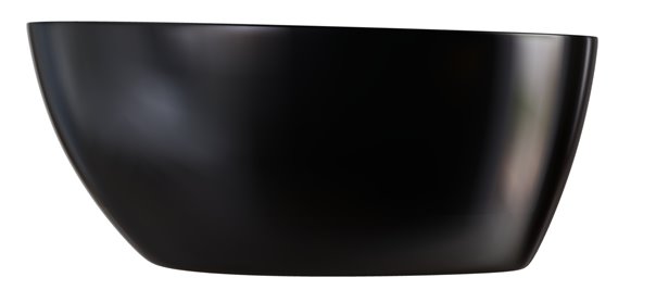 Czarno-biała wanna wolnostojąca z konglomeratu + klik-klak chrom Goya 160 B&W Besco WMD-160-GBW