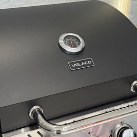 Grill gazowy APOLLO-A kolor czarny ruszt żeliwny moc 8,5 kW + pokrowiec + palnik boczny