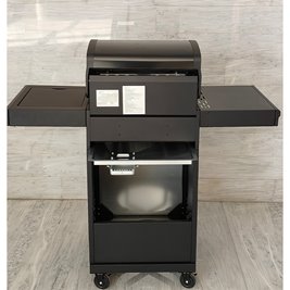 Grill gazowy ZEUS-A kolor czarny ruszt żeliwny moc 8,5 kW + pokrowiec + palnik boczny