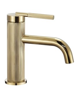 Bateria umywalkowa niska Argon Rea złoty połysk