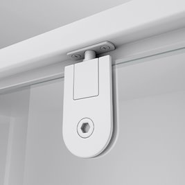 Biała kabina prysznicowa prostokątna drzwi uchylne 100x80 KZ06B