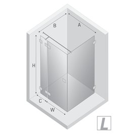 Kabina prysznicowa 110x70 lewa EXK-0134/EXK-0138 Eventa New Trendy