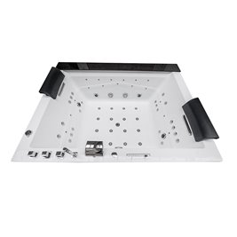 Wanna z hydromasażem prostokątna do zabudowy + obudowa Kalambo BL 190x150 cm