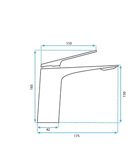 Chromowana bateria umywalkowa niska Avalon Rea
