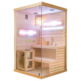 Sauna fińska 2 osobowa wysokotemperaturowa 3,5KW Harvia 120x120 cm Lark1-WD
