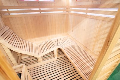 Sauna sucha fińska piec 6 KW Harvia BC60 + kamień solny 180X160X200CM MO-EA4-L Mazur