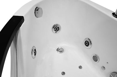 Wanna z hydromasażem narożna 169x90 cm prawa MO-0024