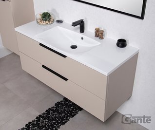 Szafka łazienkowa wisząca z umywalką 120 cm 46/2 Sydney Smooth kolor Macadamia