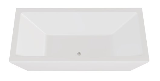 Wanna wolnostojąca prostokątna syfon chrom Vera 180 Besco WKV-180-WO