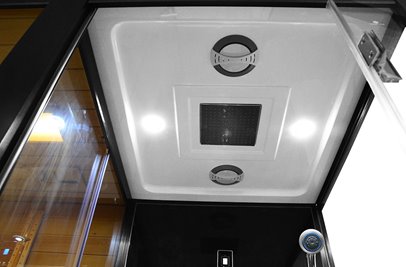 Sauno kabina prysznicowa prostokątna czarna 180x110 cm MO-1752B LEWA TRIO