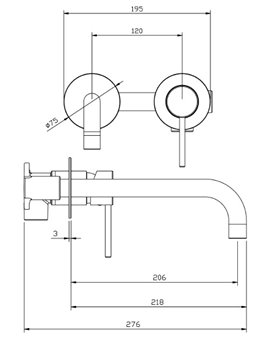 Bateria umywalkowa podtynkowa chrom Ultimate ABUL141111 Avapax