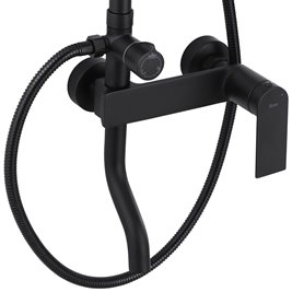 Czarny zestaw prysznicowy Storm Rea