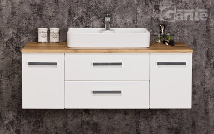 Szafka wisząca z umywalką nablatową 120 cm seria Fokus B