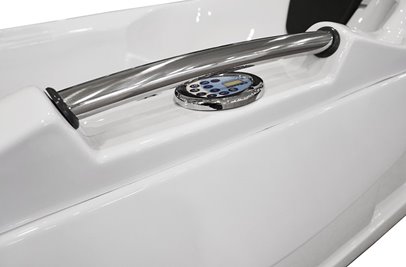 Wanna z hydromasażem prostokątna do rogu łazienki 150x83 cm MO-0204